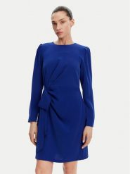 DKNY Sukienka koktajlowa DD4JGD35 Niebieski Regular Fit. Niebieskie sukienki damskie DKNY, bez wzorów, z syntetyku, wizytowe, bez kołnierzyka, bez ramiączek. Za 409.99 zł.