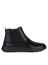 Geox Sztyblety U Portello U36E1A 00043 C9999 Czarny. Czarne sztyblety męskie Geox, z materiału, bez zapięcia. Za 369.99 zł.
