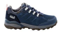Buty trekkingowe damskie Jack Wolfskin Refugio Texapore Low. Niebieskie obuwie trekkingowe damskie Jack Wolfskin, na wiosnę. Za 419.99 zł.