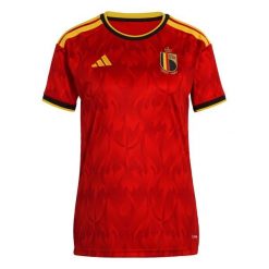 Koszulka podstawowa Belgia 26. Czerwone bluzki damskie Adidas, bez wzorów, sportowe, bez kołnierzyka, bez ramiączek. Za 439.00 zł.