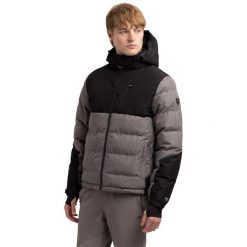 Męska Ocieplana Kurtka Delabole. Szare kurtki męskie Trespass, m, bez wzorów, z materiału, z kapturem. Za 245.99 zł.