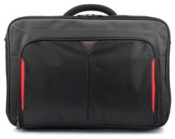 Torba Targus Classic+ Clamshell Case 18'' czarno-czerwona. Czarne torby na laptopa damskie Targus, bez wzorów. Za 119.90 zł.