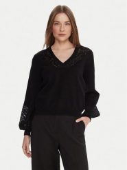 TWINSET Sweter 252TT3440 Czarny Regular Fit. Czarne swetry klasyczne damskie Twinset, xl, z syntetyku, bez kołnierzyka. Za 1,129.00 zł.
