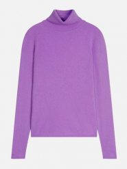 AUTHENTIC CASHMERE Kaszmirowy golf "Bise" w kolorze fioletowym rozmiar: M. Różowe golfy damskie AUTHENTIC CASHMERE, m, bez wzorów, z kaszmiru, bez ramiączek. Za 291.51 zł.