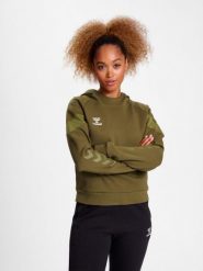 Sweatshirt bluza z kapturem dla kobiet Hummel Travel. Zielone bluzy sportowe damskie HUMMEL, na wiosnę, xl, bez wzorów, z bawełny, bez ramiączek, długie, z kapturem. Za 186.75 zł.