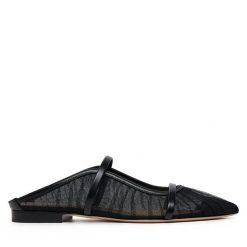 Klapki MALONE SOULIERS. Czarne klapki damskie MALONE SOULIERS, bez wzorów, bez obcasa. Za 2,249.00 zł.