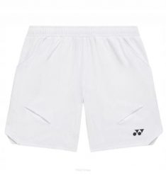 Spodenki tenisowe Yonex WIM 2026. Białe szorty damskie YONEX, bez wzorów, z materiału, biznesowe. Za 489.00 zł.