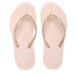Japonki EA7 Emporio Armani. Czerwone klapki damskie EA7 Emporio Armani, bez wzorów, bez obcasa. Za 469.99 zł.