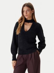 Guess Sweter W5BR92 Z3BJ0 Czarny Relaxed Fit. Czarne swetry klasyczne damskie Guess, m, z syntetyku, bez kołnierzyka. Za 279.99 zł.