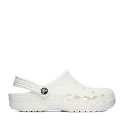 Klapki Crocs. Białe klapki damskie Crocs, bez wzorów, bez obcasa. Za 199.99 zł.