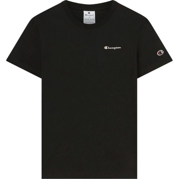 T-shirt Damski. Czarne t-shirty damskie CHAMPION, bez wzorów, bez kołnierzyka. Za 131.99 zł.