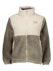 Sublevel Kurtka polarowa w kolorze oliwkowo-kremowym rozmiar: L. Brązowe kurtki damskie Sublevel, l, bez wzorów, z polaru, bez kaptura. Za 92.64 zł.