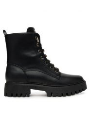 Guess Trapery FLTFNA ELE10 Czarny. Czarne trapery damskie Guess, ze skóry, bez obcasa. Za 639.99 zł.