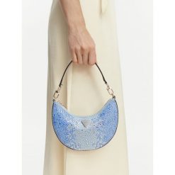 Torebka Guess. Niebieskie torebki klasyczne damskie Guess, z aplikacjami, bez dodatków. Za 471.99 zł.