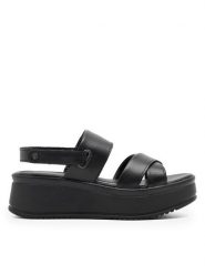 Lasocki Sandały DELEY ARC-4883-09 Czarny. Czarne sandały damskie Lasocki, bez wzorów, ze skóry, bez obcasa, na koturnie. Za 159.99 zł.