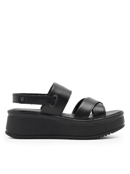Lasocki Sandały DELEY ARC-4883-09 Czarny. Czarne sandały damskie Lasocki, bez wzorów, ze skóry, bez obcasa, na koturnie. Za 159.99 zł.