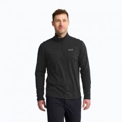 Bluza polarowa męska Jack Wolfskin Trail Half Zip. Czarne bluzy z kapturem męskie Jack Wolfskin, l, z materiału. Za 219.99 zł.