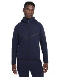 Bluza na co dzień męska Nike HV0949451. Niebieskie bluzy sportowe męskie Nike, bez wzorów, z bawełny, eleganckie, bez kołnierzyka, bez ramiączek. Za 558.00 zł.
