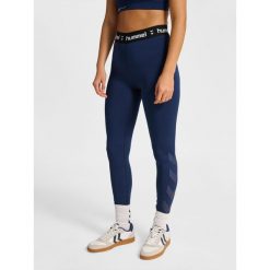 Damskie legginsy Hummel Pulse. Niebieskie legginsy damskie HUMMEL, bez wzorów. Za 168.00 zł.