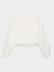 4F Bluza dresowa nierozpinana bez kaptura damska - biała XL. Białe bluzy bez kaptura damskie 4f, s, z bawełny. W wyprzedaży za 69.99 zł.