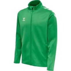 Bluza sportowa dla dorosłych Hummel Core XK Poly Zip Sweat. Zielone bluzy sportowe damskie HUMMEL, xl, bez wzorów, bez ramiączek, bez kaptura. Za 211.50 zł.