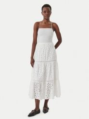 Iconique Sukienka letnia Sirya IC26-007 Biały Regular Fit. Białe sukienki damskie Iconique, na lato, s, bez wzorów, z bawełny, bez kołnierzyka, bez ramiączek. Za 499.99 zł.