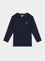 Lacoste Bluzka TJ1123 Granatowy Regular Fit. Niebieskie t-shirty chłopięce Lacoste, bez wzorów, z bawełny, bez ramiączek. Za 169.99 zł.