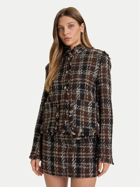 ViCOLO Marynarka TF0204 Brązowy Regular Fit. Brązowe marynarki i żakiety damskie ViCOLO, m, bez wzorów, z syntetyku. Za 550.99 zł.