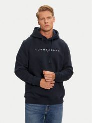 Tommy Jeans Bluza DM0DM20746 Granatowy Regular Fit. Niebieskie bluzy bez kaptura męskie Tommy Jeans, m, z bawełny. Za 349.99 zł.