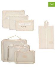 Charm 7-częściowy zestaw w kolorze beżowym rozmiar: onesize. Brązowe walizki Charm, bez wzorów, z materiału. Za 74.99 zł.