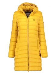 Geographical Norway Płaszcz pikowany "Atikotal" w kolorze żółtym rozmiar: XL. Żółte płaszcze damskie Geographical Norway, xl, bez wzorów. Za 147.91 zł.