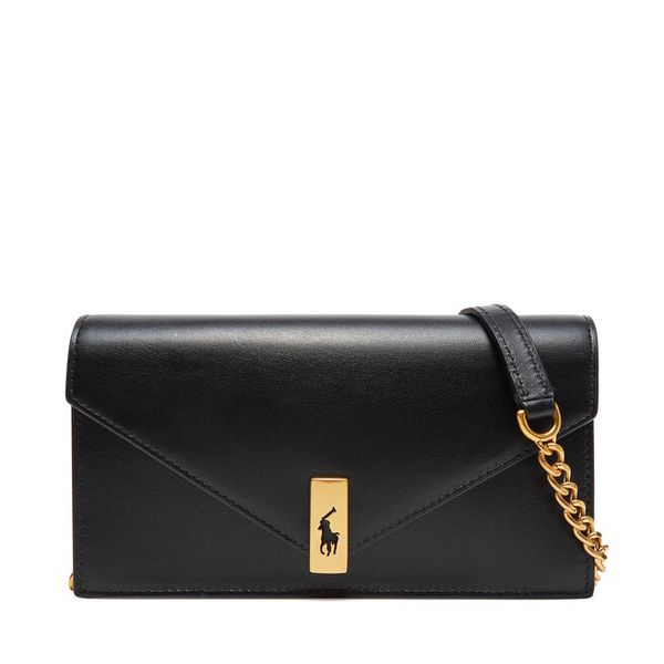 Torebka Polo Ralph Lauren. Czarne torebki klasyczne damskie Polo Ralph Lauren, bez wzorów, wizytowe, bez kołnierzyka, bez ramiączek. Za 1,069.00 zł.