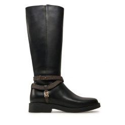 Kozaki MICHAEL Michael Kors. Czarne kozaki damskie MICHAEL Michael Kors, bez obcasa, na płaskiej podeszwie. Za 1,419.00 zł.
