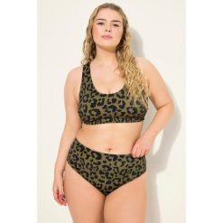 Damskie Figi od bikini wysoki stan wzór w panterkę. Zielone bikini damskie Ulla Popken, bez wzorów, plus size. Za 93.99 zł.