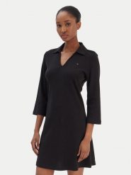 Tommy Hilfiger Sukienka codzienna Modern Cody WW0WW47868 Czarny Regular Fit. Czarne sukienki damskie Tommy Hilfiger, na co dzień, l, bez wzorów, z bawełny, bez kołnierzyka, bez ramiączek, proste. Za 429.99 zł.