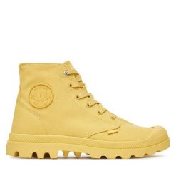 Trapery Palladium. Żółte trapery damskie Palladium, bez obcasa. Za 249.99 zł.