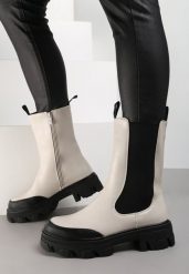 Szare Botki Sepheanor. Szare botki damskie Renee, ze skóry, eleganckie, z okrągłym noskiem, za kostkę, bez obcasa, na płaskiej podeszwie, bez zapięcia. Za 59.99 zł.