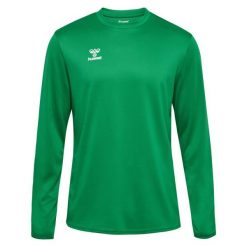 Bluza Hummel Essential. Zielone bluzy sportowe damskie HUMMEL, bez wzorów, z materiału, bez ramiączek, bez kaptura. Za 152.50 zł.