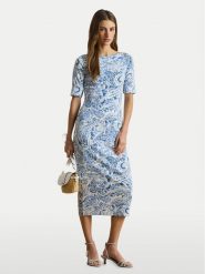 LAUREN RALPH LAUREN Sukienka codzienna 200B22023001 Niebieski jasny Slim Fit. Niebieskie sukienki damskie Lauren Ralph Lauren, na co dzień, xl, bez wzorów, z bawełny, bez kołnierzyka, bez ramiączek, proste. Za 769.99 zł.