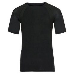 Koszulka tech. męska Odlo T-shirt crew neck s/s ACTIVE SPINE. Czarne t-shirty męskie Odlo, m, bez wzorów, bez kołnierzyka. W wyprzedaży za 242.70 zł.