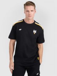 4F T-shirt regular z nadrukiem uniseks 4F x Drift Masters - czarny L. Czarne t-shirty męskie 4f, l, bez wzorów, z bawełny, bez kołnierzyka. Za 119.99 zł.