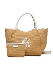 Emporio Armani Torebka EW001009 AF25819 M1335 Brązowy. Brązowe torebki klasyczne damskie Emporio Armani, bez wzorów, ze skóry, bez dodatków. Za 1,619.00 zł.