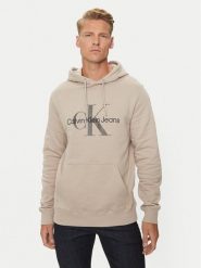 Calvin Klein Jeans Bluza J30J320805 Beżowy Regular Fit. Brązowe bluzy bez kaptura męskie Calvin Klein Jeans, m, z bawełny. Za 249.99 zł.
