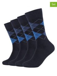 Camano Skarpety (4 pary) w kolorze granatowym rozmiar: 43-46. Niebieskie skarpetki męskie camano, bez wzorów. Za 56.99 zł.