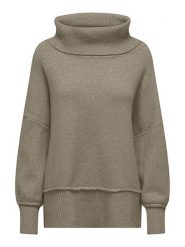 ONLY Sweter w kolorze szarobrązowym rozmiar: M. Brązowe golfy damskie Only, m, bez wzorów, ze splotem, bez ramiączek. Za 65.85 zł.
