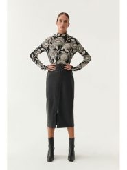 TATUUM Spódnica w kolorze czarnym ze skóry syntetycznej rozmiar: 34. Czarne spódniczki damskie Tatuum, bez wzorów, ze skóry, z podwyższonym stanem, midi, proste. Za 108.74 zł.