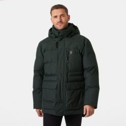 Kurtka puchowa Helly Hansen Tromsoe. Czarne kurtki męskie Helly Hansen, m, bez wzorów, z puchu, bez kaptura, narciarskie. W wyprzedaży za 1,245.00 zł.