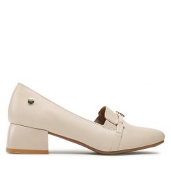 Półbuty Maciejka. Brązowe półbuty damskie Maciejka, bez wzorów, bez obcasa, na obcasie. Za 279.99 zł.