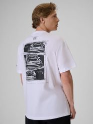 4F T-shirt loose z nadrukiem uniseks 4F x Drift Masters - biały 3XL. Białe t-shirty męskie 4f, m, bez wzorów, z bawełny, bez kołnierzyka. Za 119.99 zł.