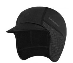 Zimowa czapka sportowa unisex Rockbros YPP043. Czarne czapki męskie ROCKBROS, na zimę, bez wzorów, z materiału, sportowe. Za 29.00 zł.
